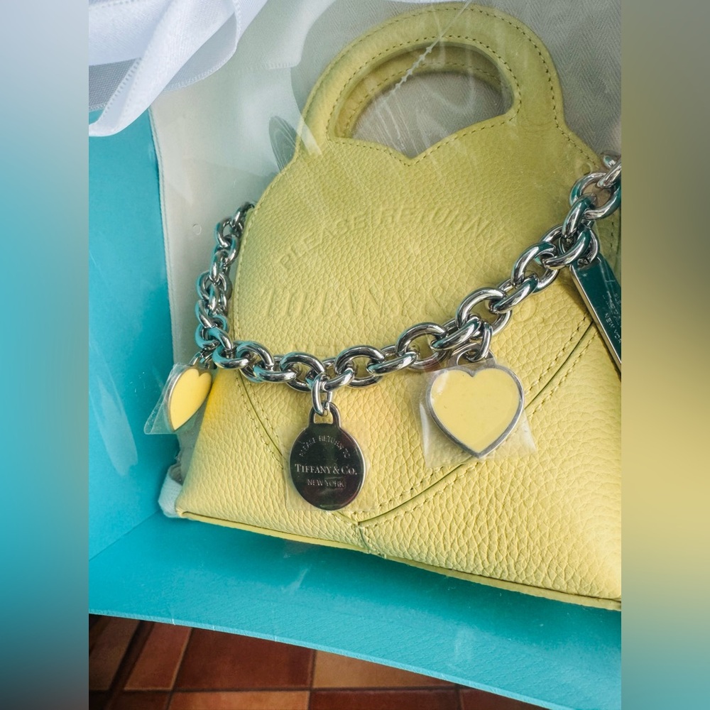 Tiffany & Co Butter Spring Yellow Leather Small Mini Crossbody bag  BNWT